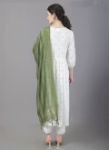 White Rayon Designer Salwar Suit for Ceremonial - 2