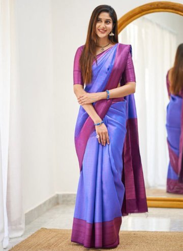 Woven Banarasi Blue Designer Saree