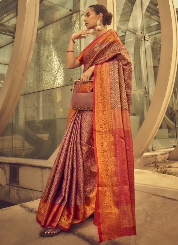 Woven Banarasi Multi Colour Classic Designer Saree
