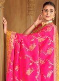 Woven Banarasi Pink Designer Saree - 1