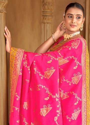 Woven Banarasi Pink Designer Saree