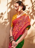 Woven Brasso Green Traditional Saree - 1