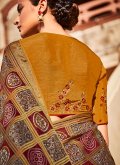 Woven Brasso Multi Colour Designer Traditional Saree - 3