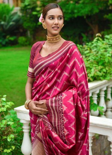 Woven Handloom Silk Pink Designer Saree