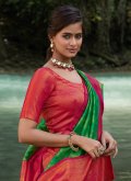 Woven Kanjivaram Silk Green Designer Saree - 1