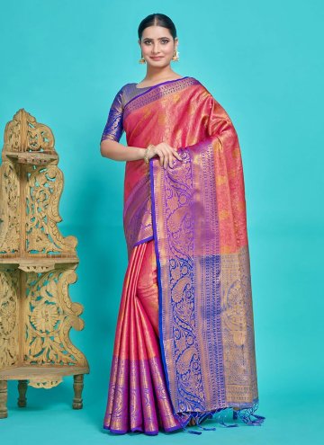 Woven Kanjivaram Silk Rani Contemporary Saree
