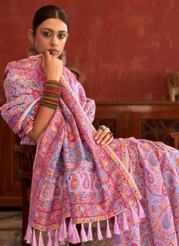 Woven Pashnima Silk Multi Colour Contemporary Saree