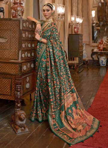 Woven Patola Silk Green Designer Saree