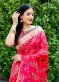 Woven Patola Silk Hot Pink Classic Designer Saree - 1