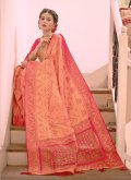 Woven Patola Silk Peach Classic Designer Saree - 1