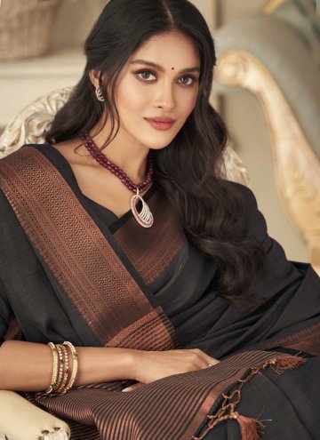 Woven Silk Black Classic Designer Saree