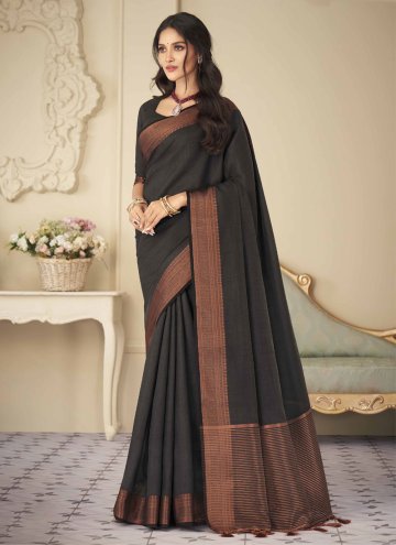 Woven Silk Black Classic Designer Saree