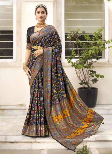 Woven Silk Black Silk Saree