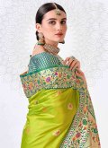 Woven Silk Green Classic Designer Saree - 1