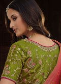 Woven Silk Green Designer Saree - 2