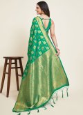 Woven Silk Green Silk Saree - 1