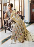 Woven Silk Grey Classic Designer Saree - 1