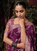 Woven Silk Purple Designer Saree - 1