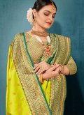 Woven Silk Yellow Designer Saree - 1