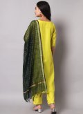 Yellow color Cotton  Trendy Salwar Kameez with Embroidered - 1