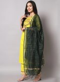 Yellow color Cotton  Trendy Salwar Kameez with Embroidered - 2