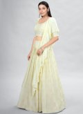 Yellow color Georgette Readymade Lehenga Choli with Sequins Work - 2