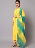 Yellow color Plain Work Rayon Salwar Suit - 1