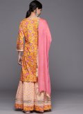 Yellow Cotton  Printed Salwar Suit for Festival - 1