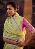 Yellow Fancy Fabric Border Classic Designer Saree for Engagement - 1