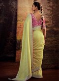 Yellow Fancy Fabric Border Classic Designer Saree for Engagement - 2