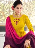 Yellow Georgette Embroidered Salwar Suit - 2