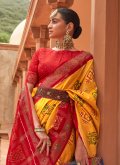 Yellow Patola Silk Woven Contemporary Saree for Ceremonial - 1