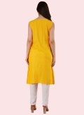 Yellow Salwar Suit in Rayon with Plain Work - 1