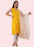 Yellow Salwar Suit in Rayon with Plain Work - 2