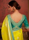 Yellow Silk Woven Classic Designer Saree - 2