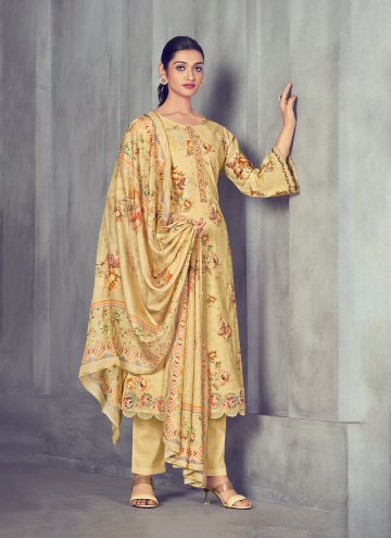Yellow Trendy Salwar Suit in Cotton  with Digital 