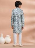 Alluring Multi Colour Fancy Fabric Digital Print Kurta Pyjama for Engagement - 2