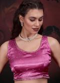 Alluring Pink Brasso Diamond Work Trendy Saree - 3