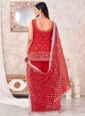 Alluring Red Georgette Embroidered Trendy Salwar Kameez - 1