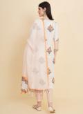 Alluring White Cotton  Printed Trendy Salwar Suit - 1