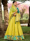 Alluring Yellow Georgette Embroidered Lehenga Choli for Engagement - 2