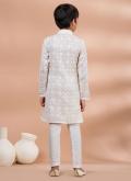 Attractive Embroidered Viscose Off White Kurta Pyjama - 2