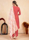Attractive Pink Silk Embroidered Trendy Salwar Kameez - 1