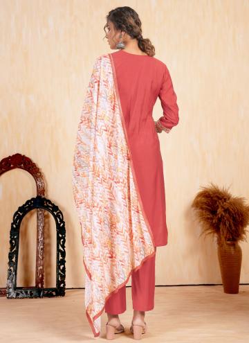 Attractive Pink Silk Embroidered Trendy Salwar Kameez