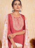 Attractive Pink Silk Embroidered Trendy Salwar Kameez - 3