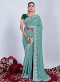 Attractive Sea Green Rangoli Woven Classic Designer Saree - 3