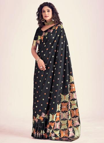 Banarasi Classic Designer Saree in Black Enhanced 