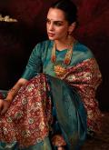 Beautiful Brown Silk Digital Print Trendy Saree - 1