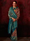 Beautiful Brown Silk Digital Print Trendy Saree - 2