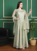 Beautiful Cord Net Green Salwar Suit - 3